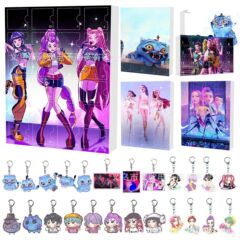 跨境KPOP猎魔女团圣诞倒计时日历盲盒背包车载钥匙扣亚克力挂件