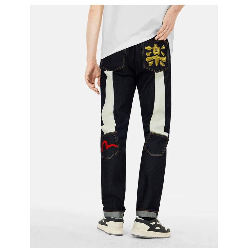 2026 trendy men's casual straight-leg slim-fit high street jeans, new stylish slim-fit long pants