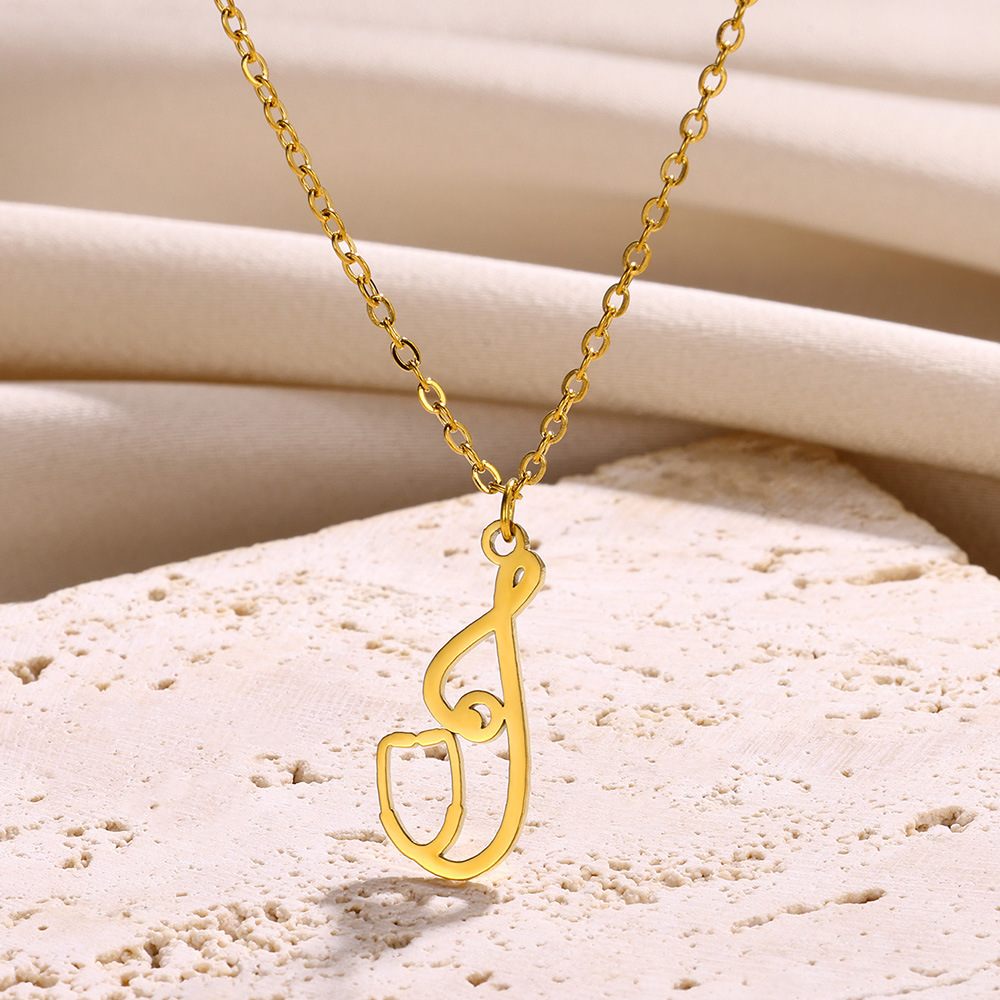 Acier Inoxydable Style Simple Lettre Placage Pendentif display picture 30