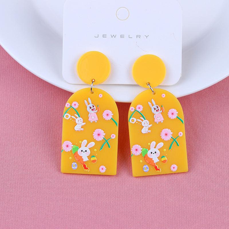 22g Weight Earrings Classification Shopping Occasion Acrylic Material Animal Pattern Women'S Gender Cartoon Style Style Cartoon Style Animal Arylic Earrings 3