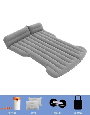 Tesla Model 3/Y Special Car Inflatable Mattress, Electric Vehicle Camping Sleeping Pad, Portable Car Trunk Mat (Vehicle-mounted inflatable bed) - trunk-specific-gray-tesla-with-wireless-dry-battery-pump