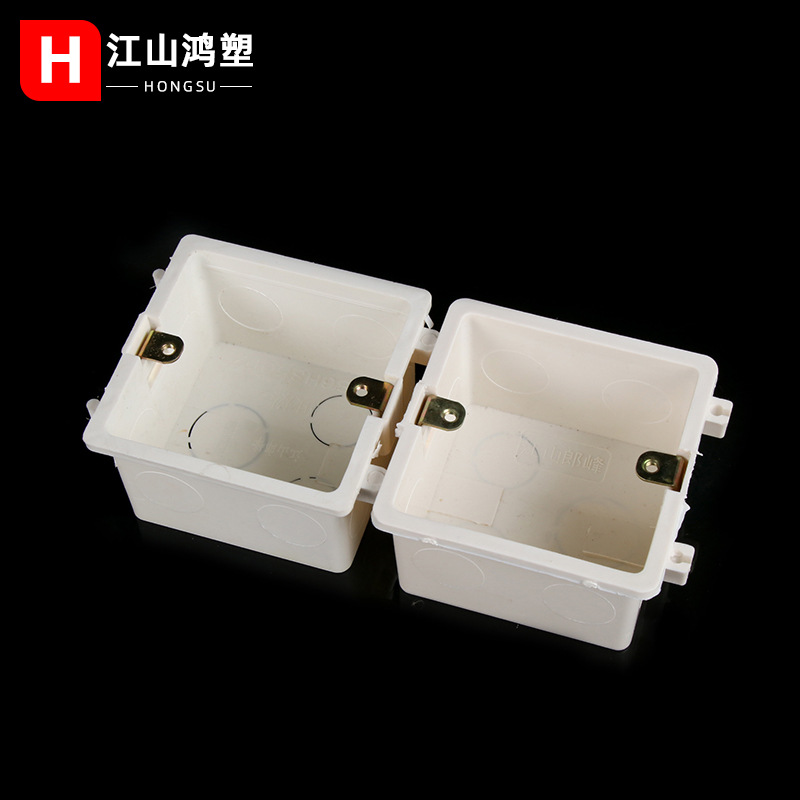 Caja de ensamblaje tipo PVC86 Caja de fondo blanco Caja de ensamblaje oculta Caja de conectores de ensamblaje de plástico Caja de combinación ignífugo