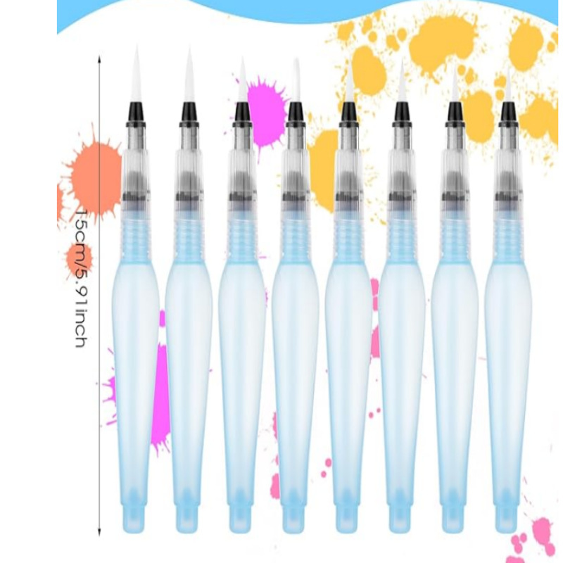 Juego de bolígrafos de agua del grifo Weizhuang, bolígrafos de pintura de acuarela sólida, cepillos pintados a mano para principiantes, cepillos de almacenamiento de agua de cabeza suave