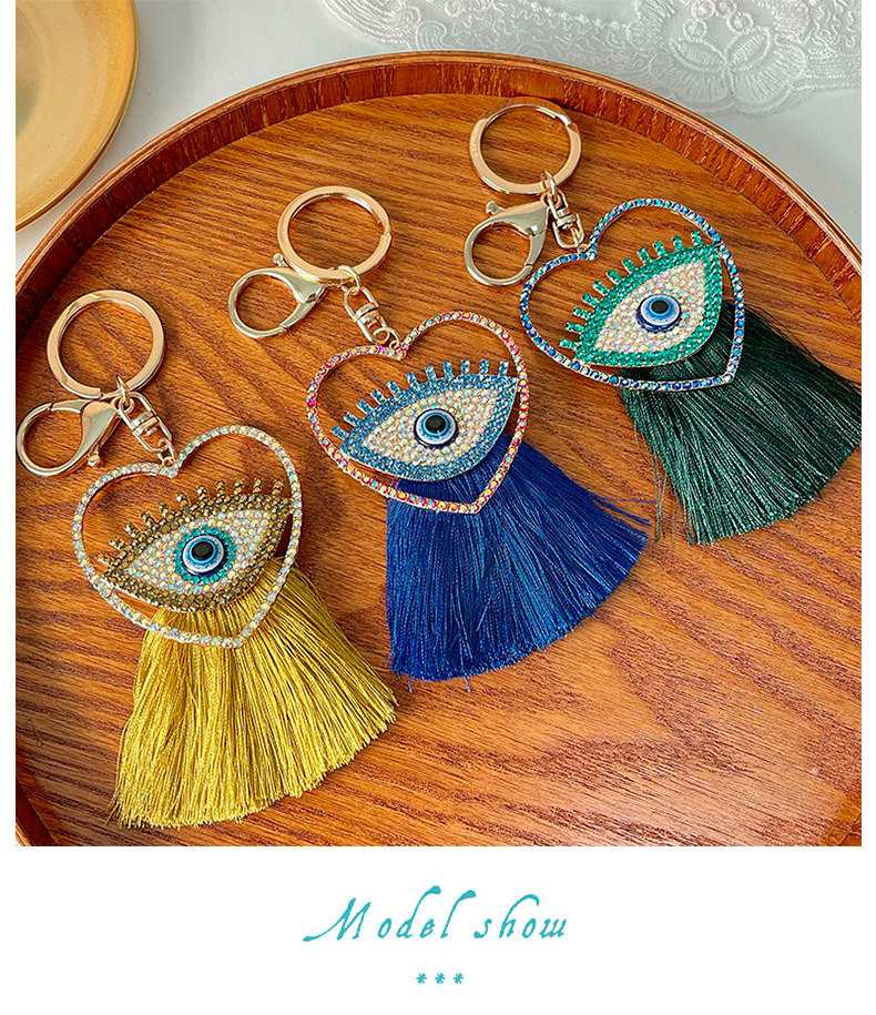 Estilo Europeo Pastoral Aleación Ojo Del Diablo Unisexo Colgante De Bolsa Llaveros display picture 1