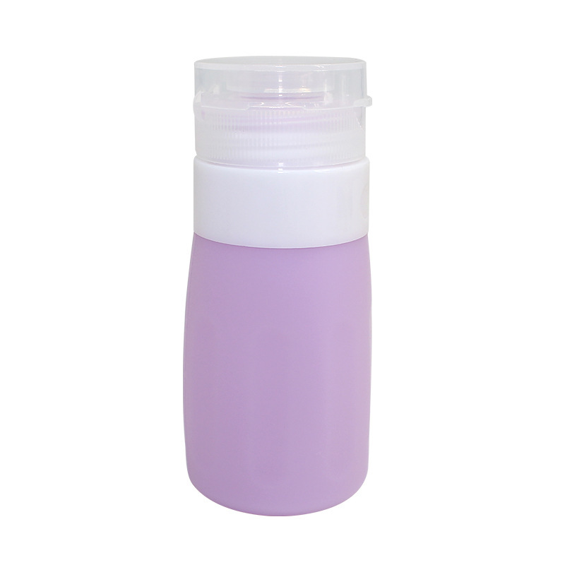 Extrusión de silicona botella de embalaje portátil para productos de cuidado de la piel loción champú de baño botella de embalaje conjunto de viaje