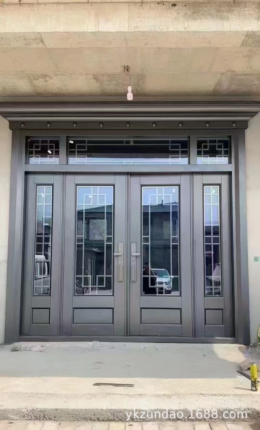 四开锌合金别墅玻璃大门