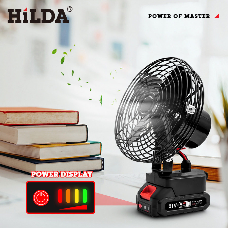 Hilda ventilador universal ventilador al aire libre suministros Mt interfaz portátil de alta potencia secador de pelo batería de litio