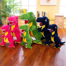新款恐龍抱枕頭男孩兒童毛絨玩具閃電霸王龍公仔創意禮品現貨批發