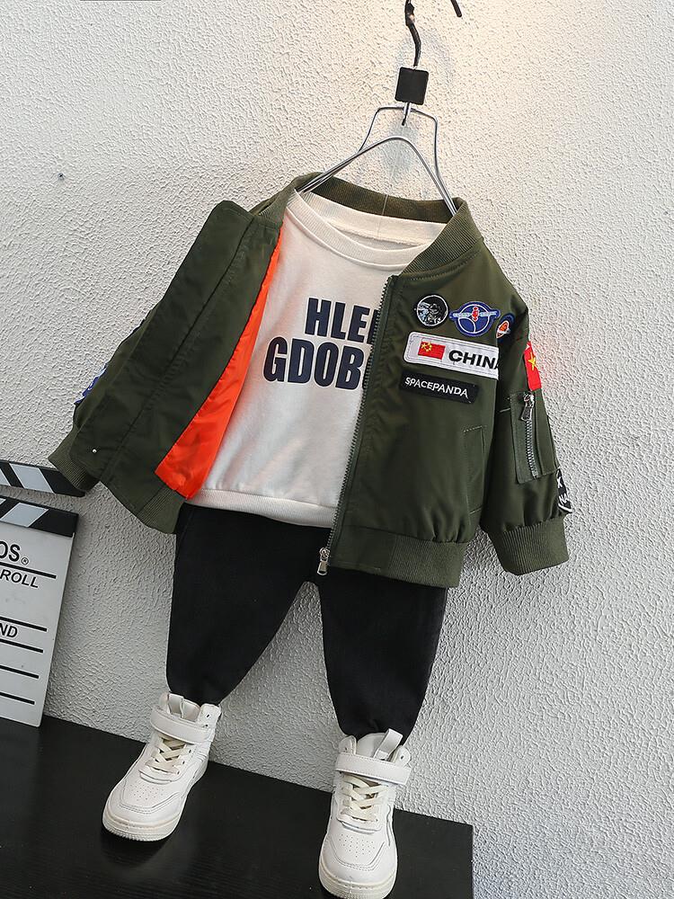 Veste d'uniforme militaire vide pour garçons, vêtements de printemps et d'automne 2023, nouveau beau haut pour enfants, tendance_voghion.com