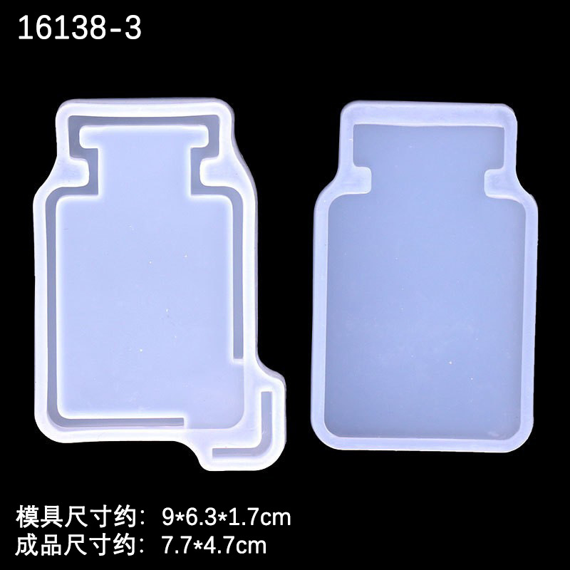 Espejo cristal epoxi arena movediza inyección de agua molde de silicona reloj de arena vino reactivo botella de perfume molde de silicona en stock