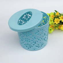 镂空圆形纸巾盒桌面卷纸筒抽纸盒侧抽纸器客厅纸巾桶浪漫