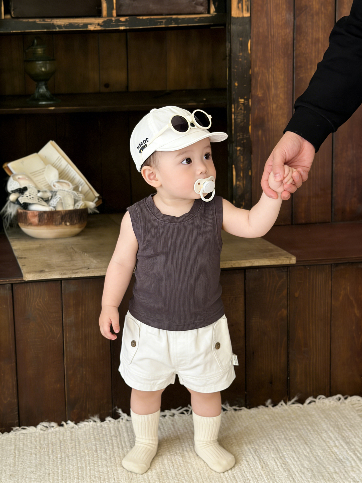 Baby guapo chaleco delgado de verano 2026 nueva ropa de bebé fresca de color sólido sin mangas chaqueta para niños