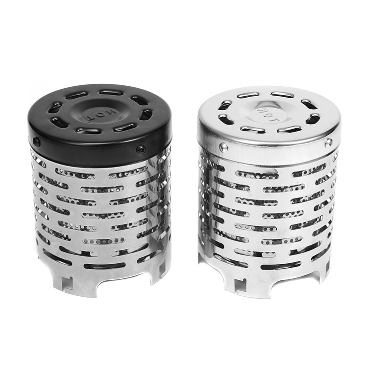 Cross-border camping mini estufa de calefacción portátil de infrarrojos de acero inoxidable calentador de la mano estufa acampar al aire libre cubierta de la calefacción