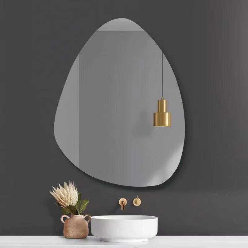 Espejo de baño LED inteligente con forma irregular tipo gota