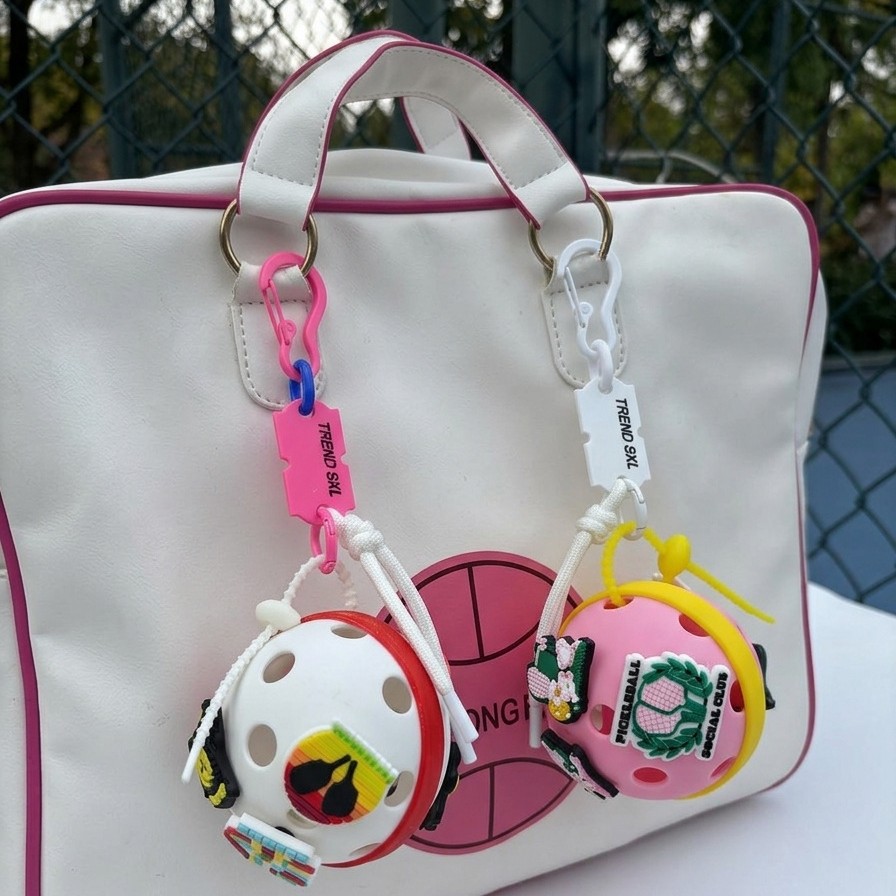 Trendy fashion pickleball bag decoration pendant, tennis bag decoration, factory direct shipping bag accessory