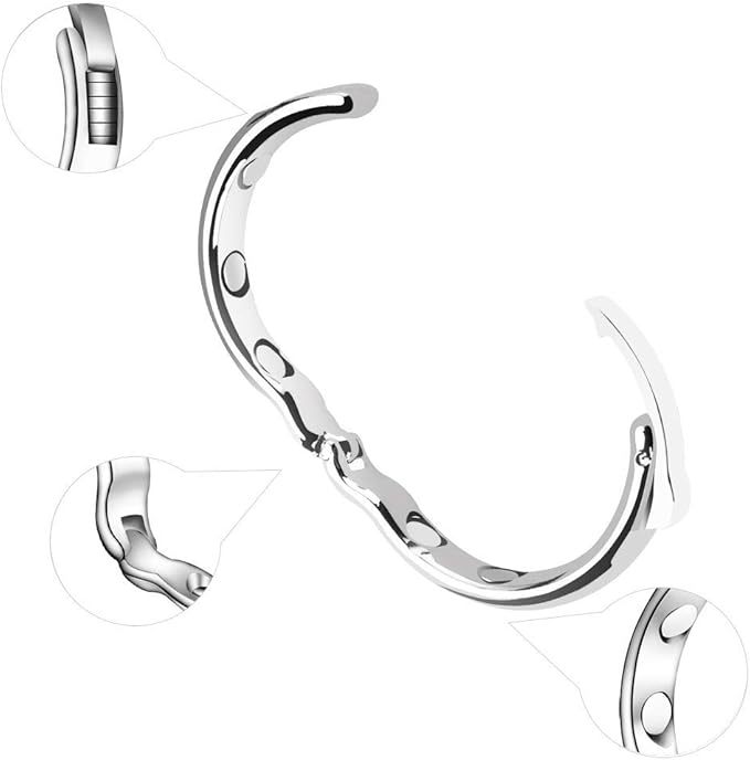 Metal Penis Weight Training Ring, Foreskin Restraint Lock Ring, Large Size — detail image 3
