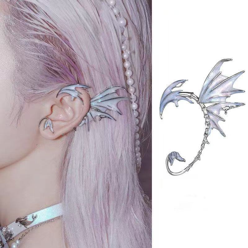 New Style Fish Fin Ear Cuffs, Versatile, Light Luxury, Trendy, Unique, Creative, Niche Design, High-End Feel, Non-Pierced Ear Cuffs