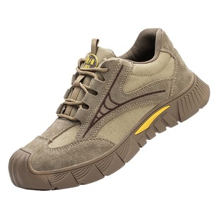 Safety Shoes Men's Four Seasons Anti-smashing Anti-piercing Electrician Insulated Steel Toe Beef Tendon Lightweight Safety Protection Work Shoes