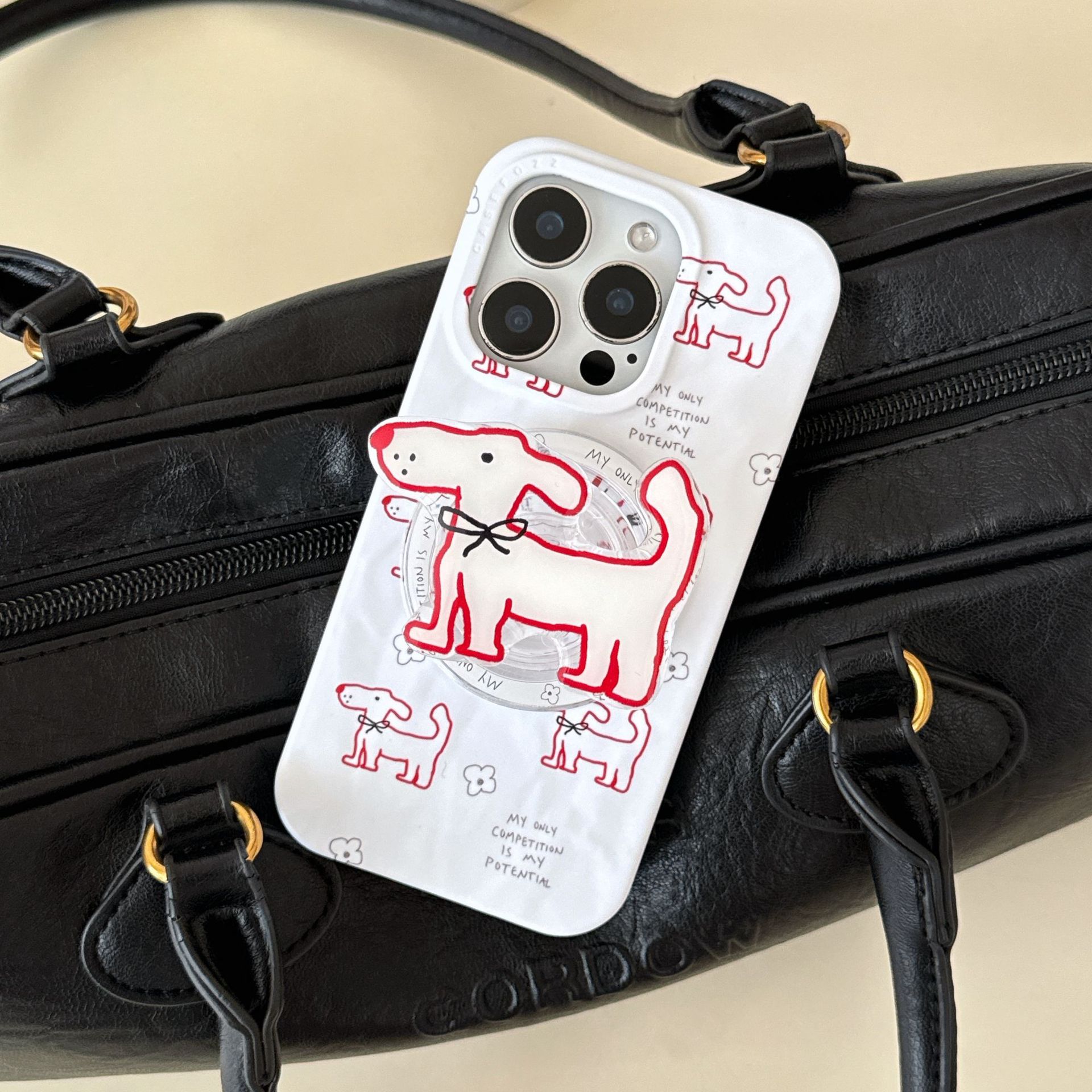 Dibujos animados línea inglesa salchicha perro apple 15ProMax funda para teléfono móvil 16Pro atracción magnética 14/13 flor 16