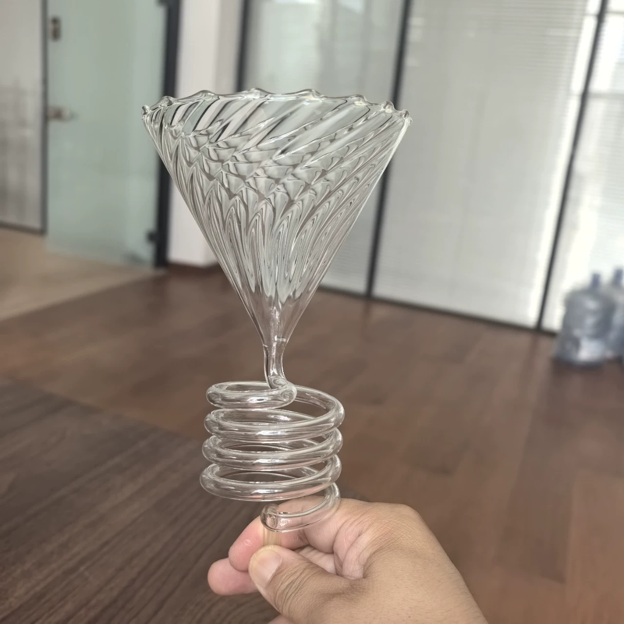 Фильтр для кофе в виде змеиной трубки, стеклянный фильтр для кофе, чашка для красного вина, спиральный охлаждающий стакан для кофе