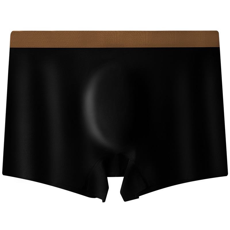 Código de ropa interior para hombres sin costuras seda de hielo transpirable ácido hialurónico tonificante grande 7A antibacteriano entrepierna cápsula espacial desnudo bóxer