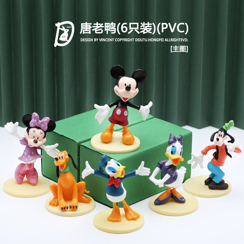 Cute Mickey, Minnie, Donald Duck, Goofy, and Brucie Cartoon Figurines, Car Decorations, Cake Baking
