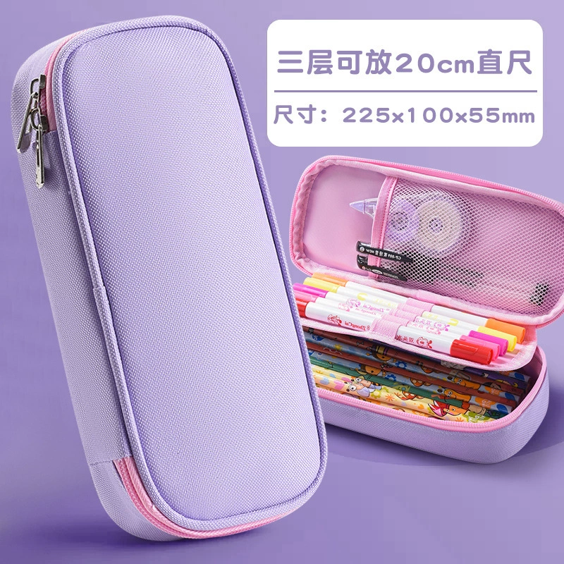 Capacious universal children's cartoon pencil case for students for boys