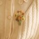 A Van Gogh Sunflower Oil Painting Sensational Mori Plant Brooch Gift Niche Design High-grade Women's Corsage Pin