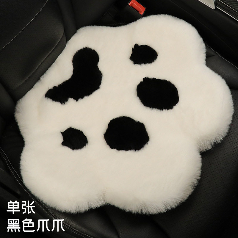 Other – Car Passenger Plush Universal Foot Pad - super-thick-super-soft-slipper-relaxing-plush-foot-pad-black-and-white-cat-paw