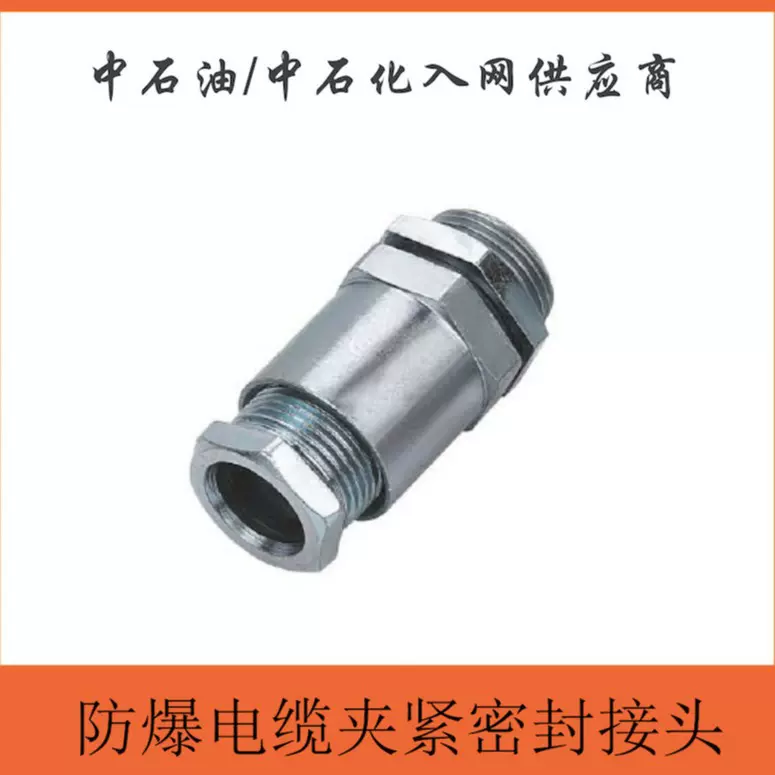 询盘下单 批发防爆格兰头304不锈钢防爆接头 铠装双密封带锁母