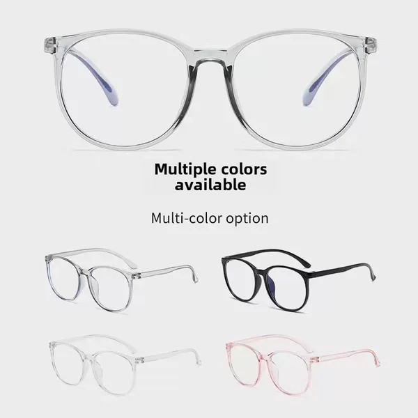 New Fashionable Anti-Blue Light Women's Trendy Personality Plain Glasses Frame Ultra-Light Non-Prescription Glasses for Women