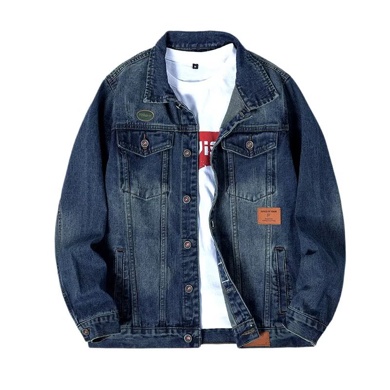 Versatile Denim Jacket For Men's Spring And Autumn Cardigans, Lapel Jacket, Popular Cardigan Top For Teenagers_voghion.com
