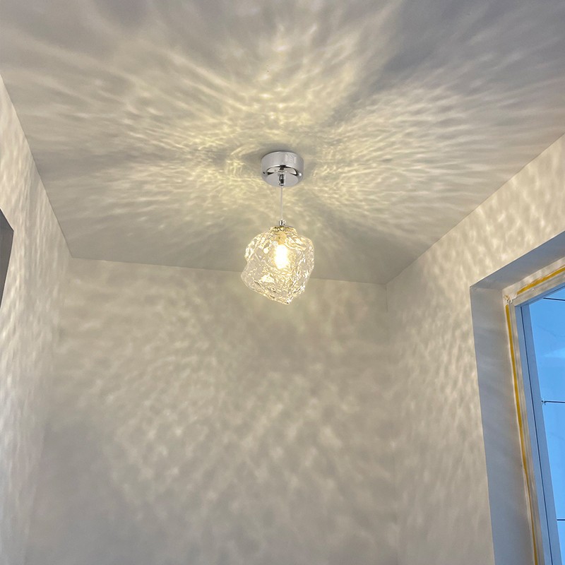 Lámpara de noche normcore creativa bar restaurante lámpara lámpara de araña moderna simple cubo de hielo pasillo dormitorio candelabro L271