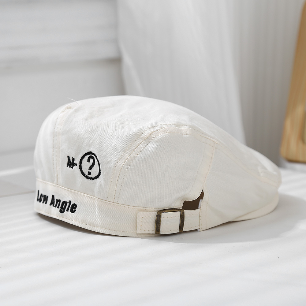 Niños y niñas japoneses primavera y otoño anti-sombrero hacia adelante primavera de moda nicho letras bebés boca de pato boina retro verano
