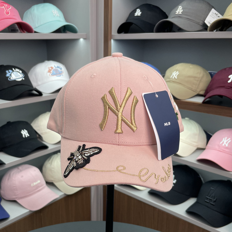 硬顶MLB帽子男女NY洋基队棒球帽可调节遮阳硬顶大标LA鸭舌棒球帽|undefined