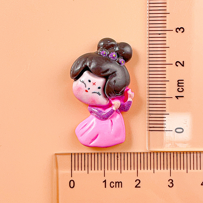 Venta directa nueva superficie brillante Dinastía Tang Dancing Girl accesorios de resina DIY Dinastía Tang belleza teléfono caso horquilla accesorios para el cabello parche