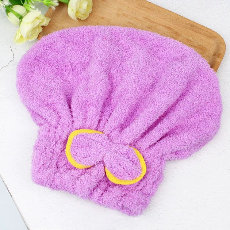 Duschmuff Mat Schleifchen Aus Mëllem Korallefleece Séier Dréchen_voghion.com