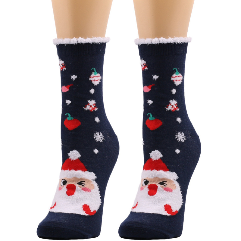 Cross-border Europe and the United States autumn and winter new socks Christmas socks women Mao Mao socks Christmas socks women Socks Socks Christmas socks
