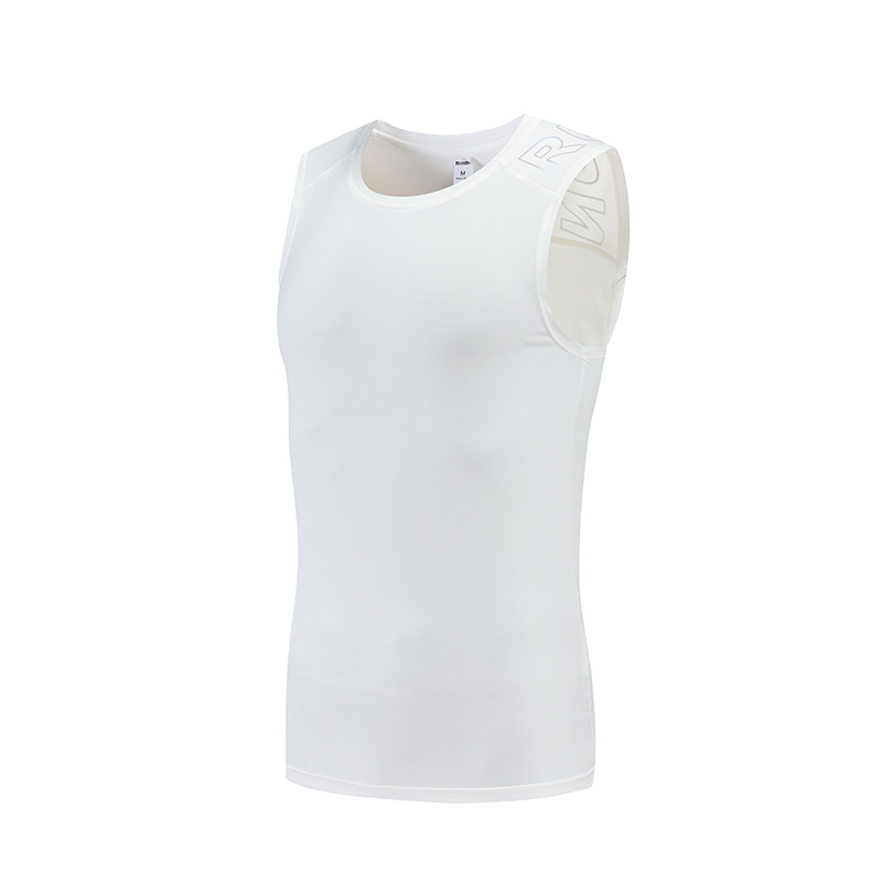 Verano de los hombres de maratón entrenamiento de secado rápido chaleco deportivo fitness sin mangas suelta transpirable chaleco en stock impreso