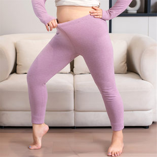 A piece of autumn and winter wool silk silk warm pants ladies 200 catties of fat mm plus fat to increase thin velvet single -piece autumn pants
