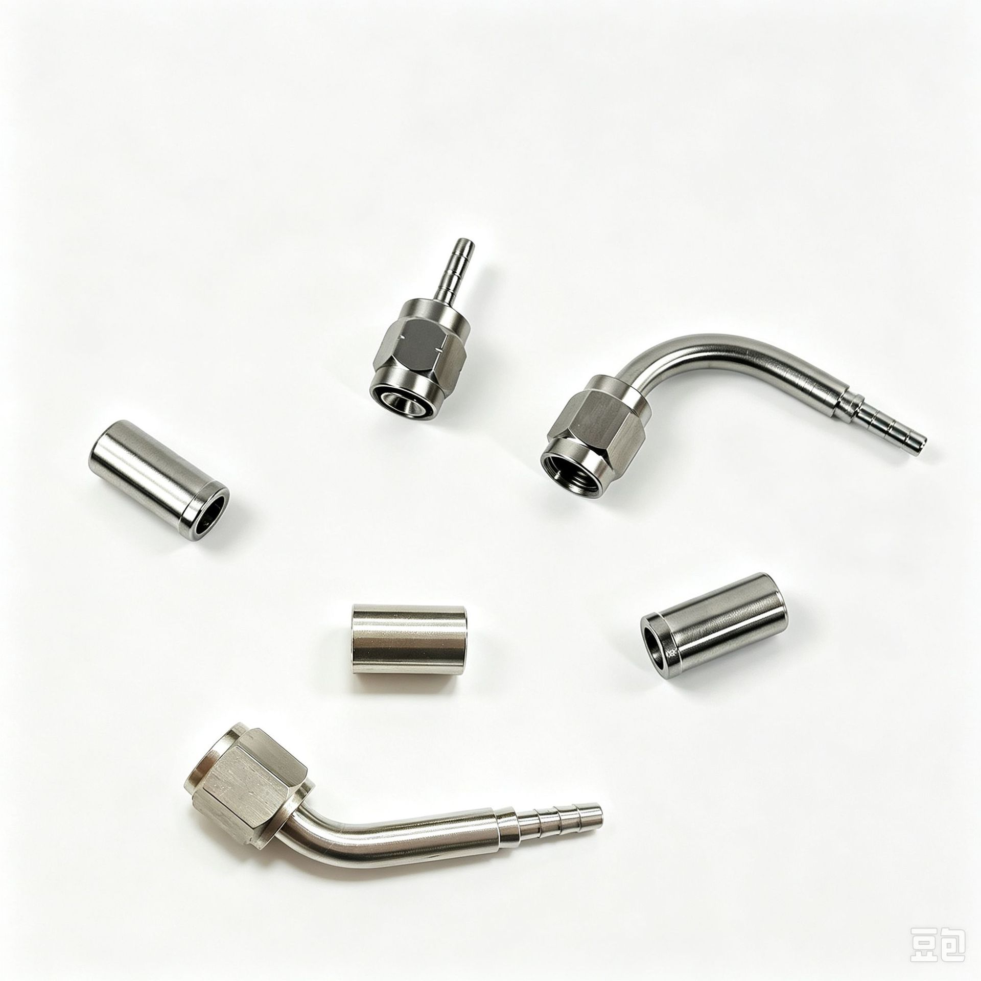 AN3 stainless steel brake hose fitting accessories 0/28/90 degree internal thread hydraulic crimp type hose connector
