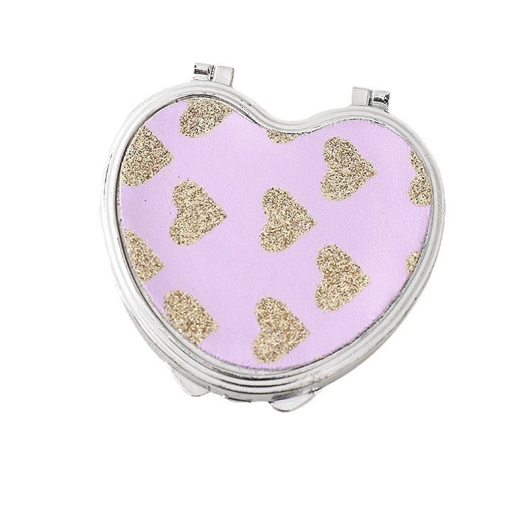 Double-sided folding mirror heart shaped, wholesale