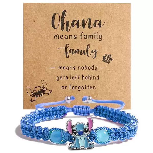 Cross-Border Amazon Hot New Product Blue Stitch Woven Bracelet Cartoon Animation Hand Ornaments Hand-Woven Bracelet