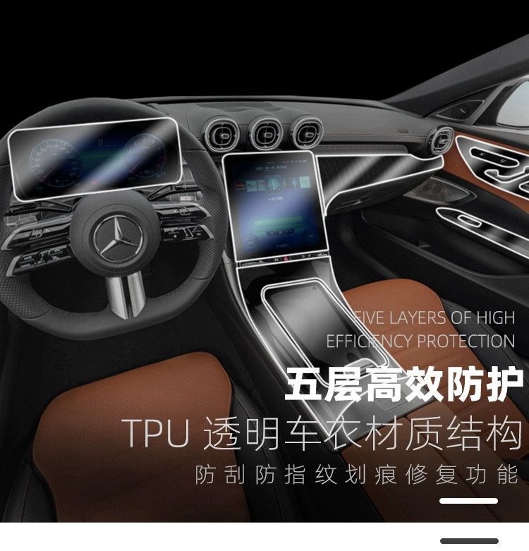 Suitable for the New Volkswagen Tiguan Lpro Interior Protective Film Central Control Instrument Navigation Gear Screen Car Decoration High