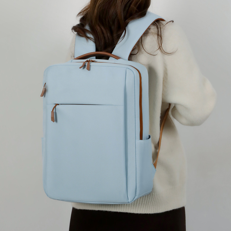 New Simple Style Backpack, Business Laptop Bag, Lightweight Travel Bag, Large Capacity Student School Bag, Trendy and Customizable