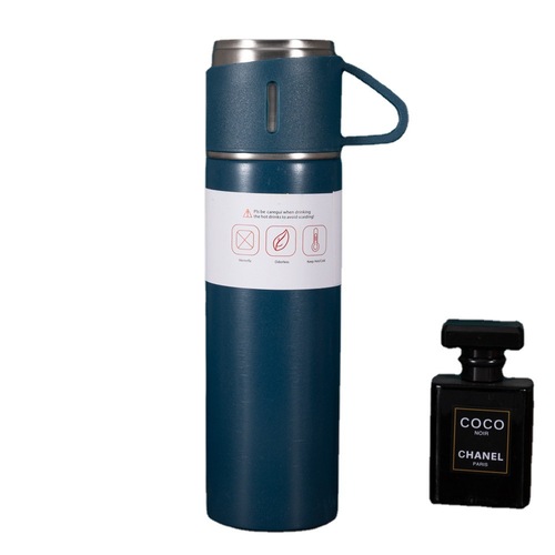 New high-end gift box set 304 stainless steel thermos cup wholesale portable business tea cup for men and women with logo printed on it