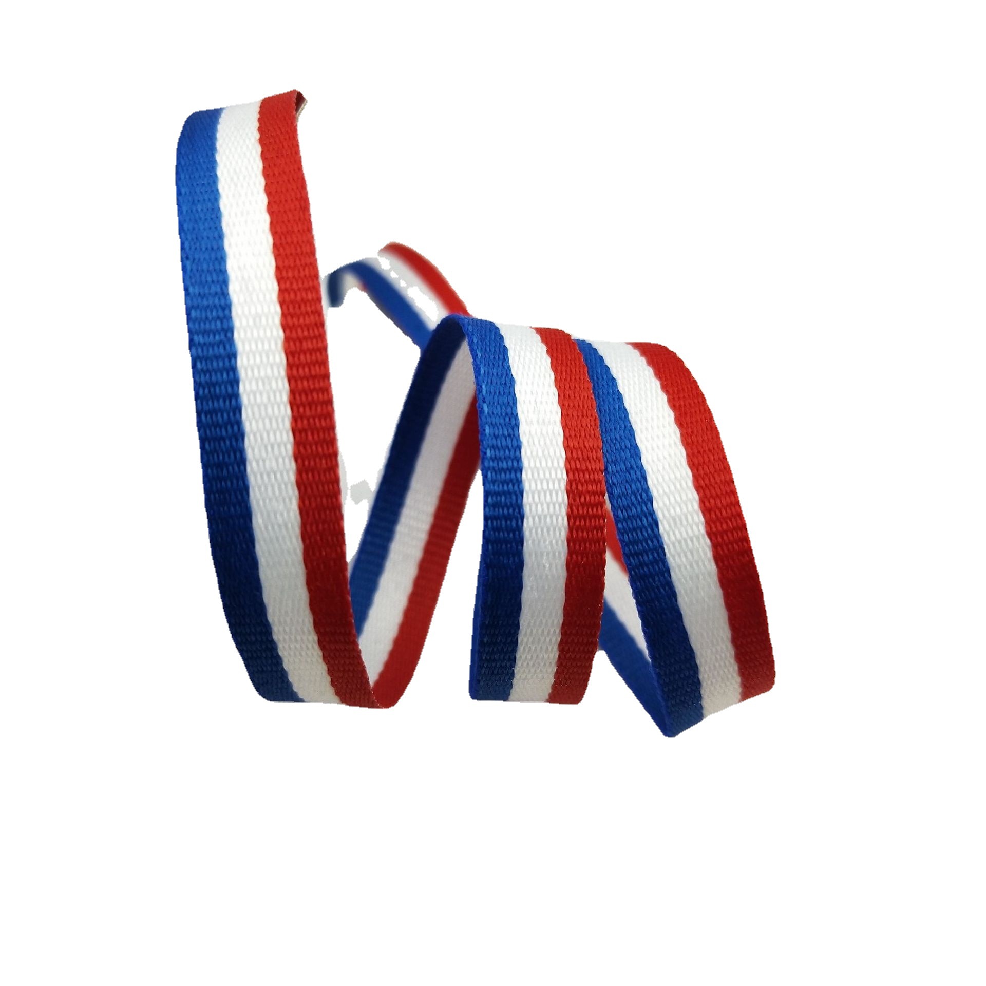 Un gran número de en stock de color rojo, blanco y azul a rayas banda de medalla cinta de color mezclado ropa zapatos y sombreros accesorios de bricolaje cinta de tres colores