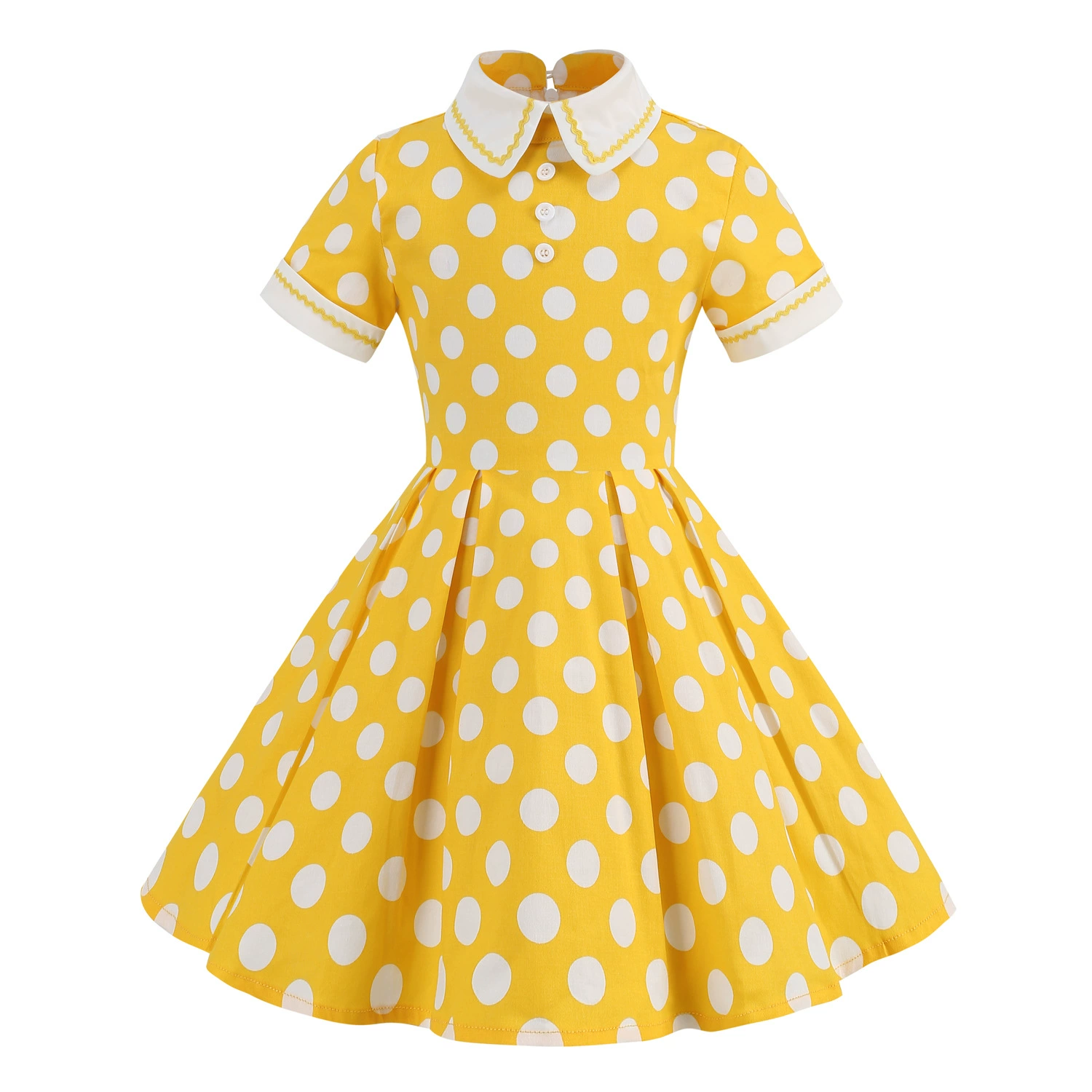50 s retro Hepburn style court polka dot parent-child wear children's performance clothing elegant slim dress girl's clothing 50 s retro Hepburn style court polka dot parent-child wear children's performance clothing elegant slim dress girl's clothing