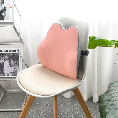 Car Lumbar Support Cushion Backrest Seat Lumbar Pillow Office Seat Lumbar Cushion Lumbar Support Chair Lumbar Pillow (Waist support) - pink-gray-waist-cushion-446812-443812