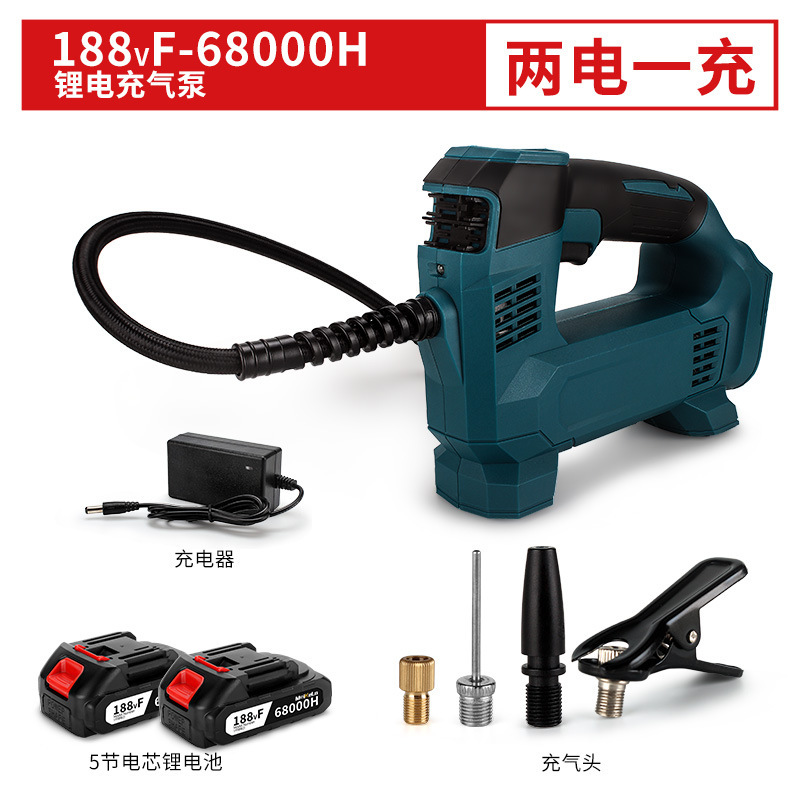 Bomba de aire transfronteriza bomba de aire de carga del coche pequeña batería de litio portátil neumático bomba de aire eléctrica